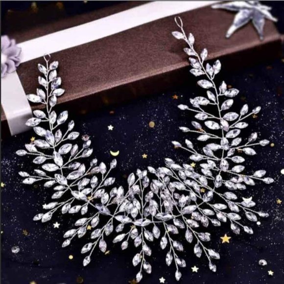 Bridal headpiece tiara bling crown rhinestone New wedding accessory - Picture 3 of 3